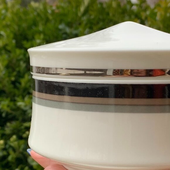 Vtg 70s MIKASA Noir Sugar & Creamer Set - Picture 5 of 13